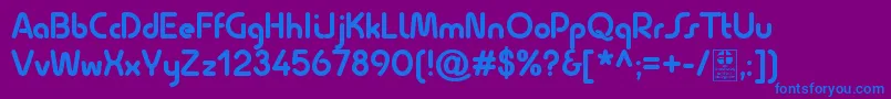 フォントQuesatBoldDemo – 紫色の背景に青い文字