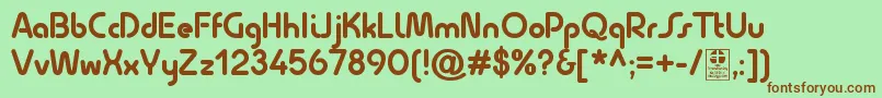 QuesatBoldDemo Font – Brown Fonts on Green Background