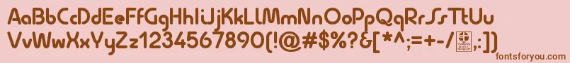 QuesatBoldDemo-fontti – ruskeat fontit vaaleanpunaisella taustalla