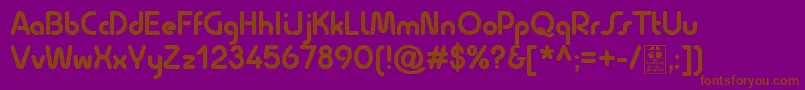 Шрифт QuesatBoldDemo – коричневые шрифты на фиолетовом фоне