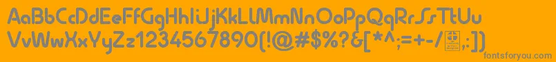 Шрифт QuesatBoldDemo – серые шрифты на оранжевом фоне