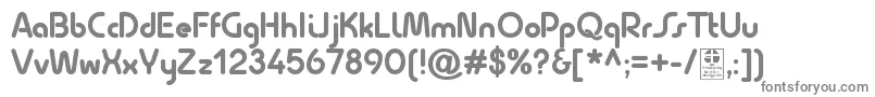 QuesatBoldDemo-fontti – harmaat kirjasimet valkoisella taustalla