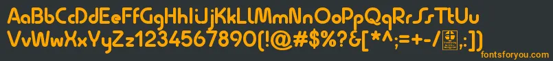 フォントQuesatBoldDemo – 黒い背景にオレンジの文字
