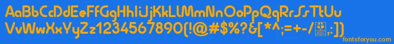 Шрифт QuesatBoldDemo – оранжевые шрифты на синем фоне