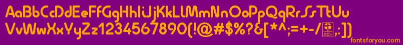 Шрифт QuesatBoldDemo – оранжевые шрифты на фиолетовом фоне