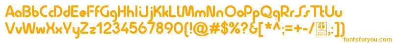 QuesatBoldDemo-Schriftart – Orangefarbene Schriften auf weißem Hintergrund