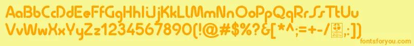 QuesatBoldDemo Font – Orange Fonts on Yellow Background