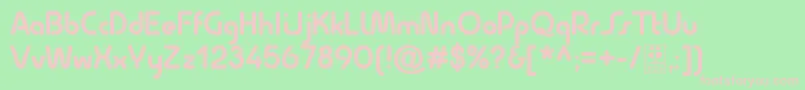QuesatBoldDemo Font – Pink Fonts on Green Background