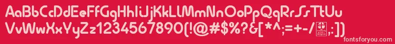 QuesatBoldDemo Font – Pink Fonts on Red Background