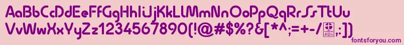 QuesatBoldDemo Font – Purple Fonts on Pink Background