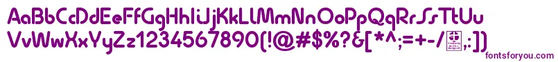 QuesatBoldDemo-Schriftart – Violette Schriften auf weißem Hintergrund