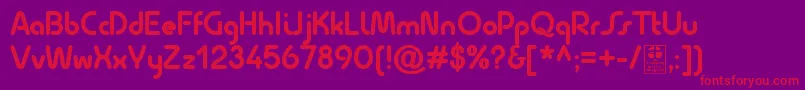 Шрифт QuesatBoldDemo – красные шрифты на фиолетовом фоне