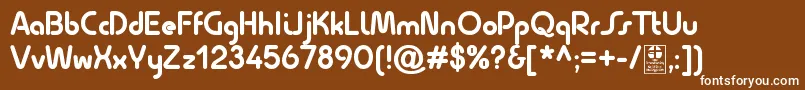 Шрифт QuesatBoldDemo – белые шрифты на коричневом фоне