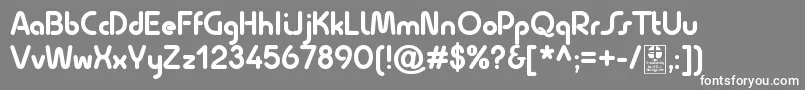 Шрифт QuesatBoldDemo – белые шрифты на сером фоне