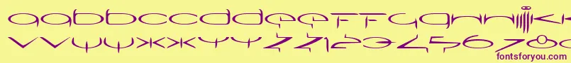 SubmergetwoLtRegular Font – Purple Fonts on Yellow Background