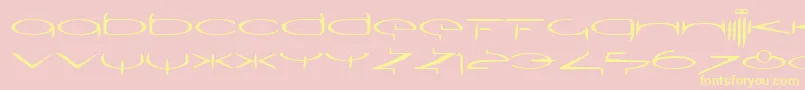 SubmergetwoLtRegular Font – Yellow Fonts on Pink Background