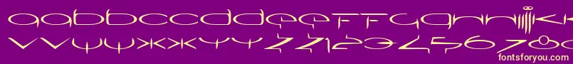 SubmergetwoLtRegular Font – Yellow Fonts on Purple Background