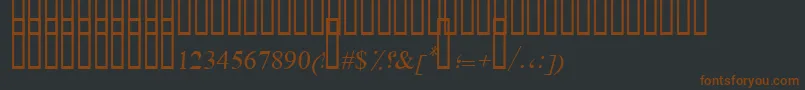 DiwaniLetter-fontti – ruskeat fontit mustalla taustalla