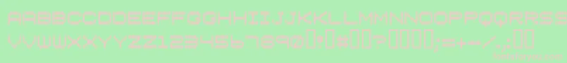 Vertical Font – Pink Fonts on Green Background