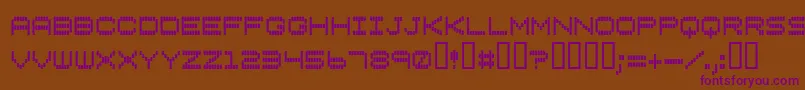 Vertical Font – Purple Fonts on Brown Background