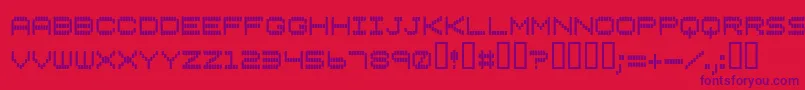 Vertical Font – Purple Fonts on Red Background