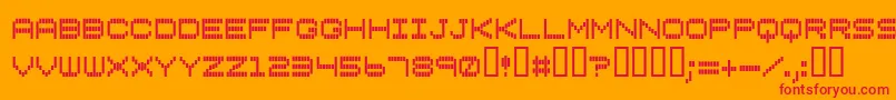 Vertical Font – Red Fonts on Orange Background