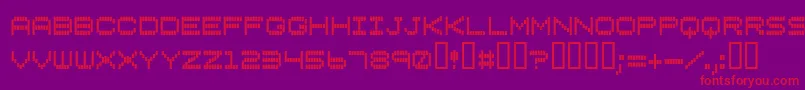 Vertical Font – Red Fonts on Purple Background