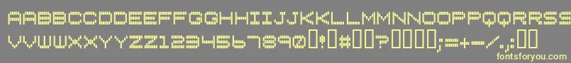 Vertical Font – Yellow Fonts on Gray Background