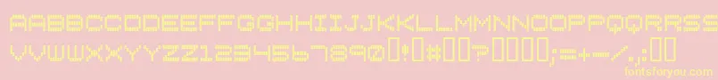 Vertical Font – Yellow Fonts on Pink Background
