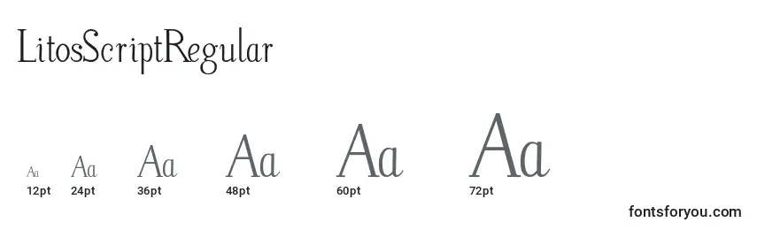 LitosScriptRegular Font Sizes