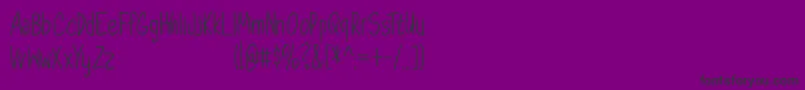 fuente DorathyPersonalUseOnly – Fuentes Negras Sobre Fondo Morado