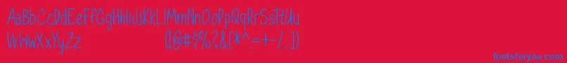 DorathyPersonalUseOnly Font – Blue Fonts on Red Background