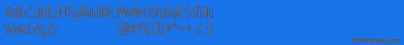 DorathyPersonalUseOnly Font – Brown Fonts on Blue Background