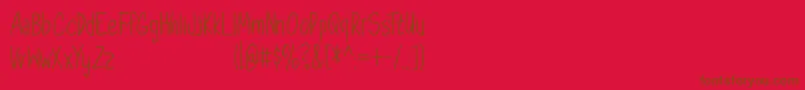 DorathyPersonalUseOnly Font – Brown Fonts on Red Background