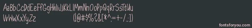 フォントDorathyPersonalUseOnly – 黒い背景にピンクのフォント