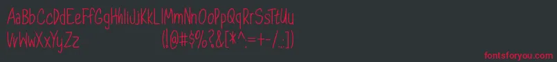 DorathyPersonalUseOnly Font – Red Fonts on Black Background