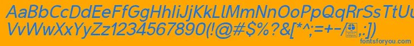 MalterSansItalicDemo Font – Blue Fonts on Orange Background