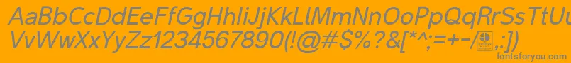 MalterSansItalicDemo Font – Gray Fonts on Orange Background