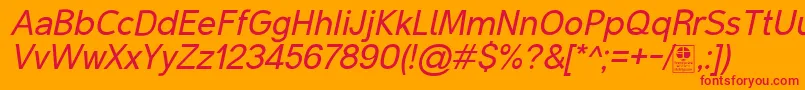 MalterSansItalicDemo Font – Red Fonts on Orange Background