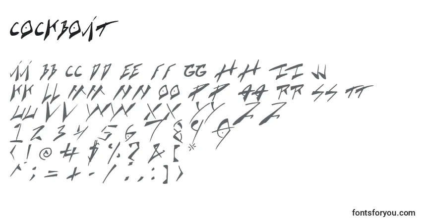 Schriftart CockBoat – Alphabet, Zahlen, spezielle Symbole