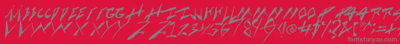 CockBoat Font – Gray Fonts on Red Background