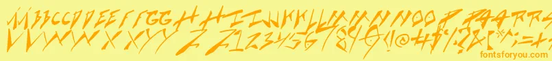 CockBoat Font – Orange Fonts on Yellow Background