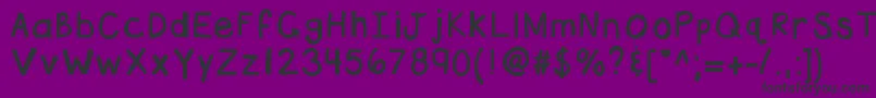 フォントKbhottamale – 紫の背景に黒い文字