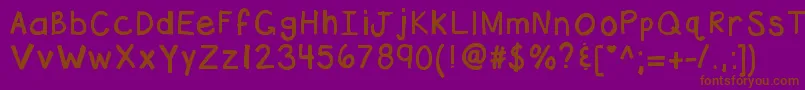 Kbhottamale Font – Brown Fonts on Purple Background