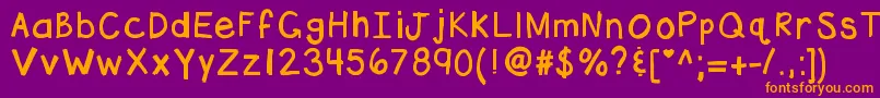 Kbhottamale Font – Orange Fonts on Purple Background