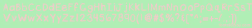 Kbhottamale Font – Pink Fonts on Green Background