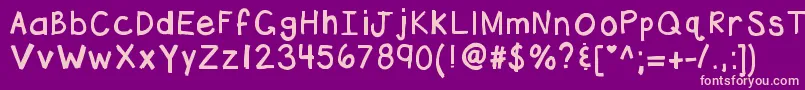 Kbhottamale Font – Pink Fonts on Purple Background