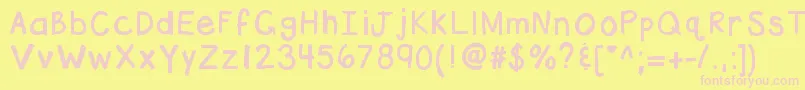 Kbhottamale Font – Pink Fonts on Yellow Background