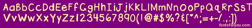 Kbhottamale Font – Yellow Fonts on Purple Background