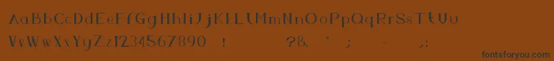 FsAbc-Schriftart – Schwarze Schriften auf braunem Hintergrund